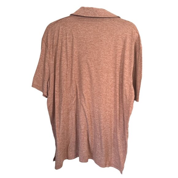 Stylus Mens XL Heathered Rust Short Sleeve Polo Shirt 92% Polyester 8% Spandex L - Picture 2 of 7